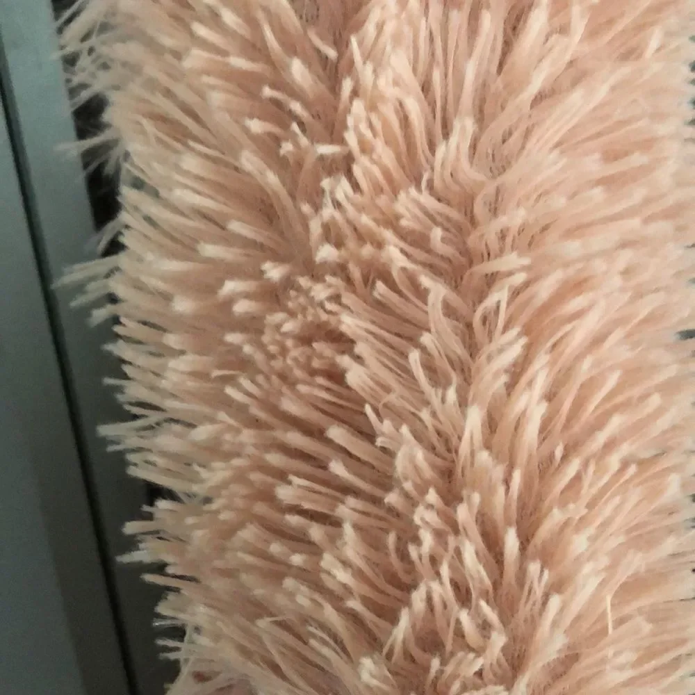 Blush soft faux fur Infinity scarf.